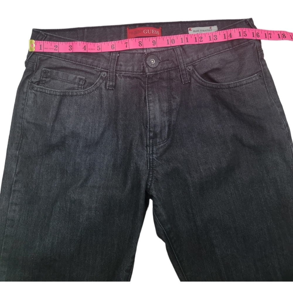 (M) Guess Dark Wash Jeans (Men) - Picture 3 of 11